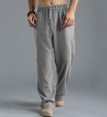 Men's Classic Loose Fit Linen Joggers for Spring Summer